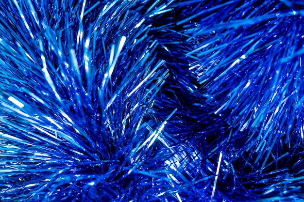 Brillante tinsel blu metallizzato Buon Natale e Anno Nuovo