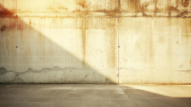 Brilli di luce che brillano su un muro di cemento