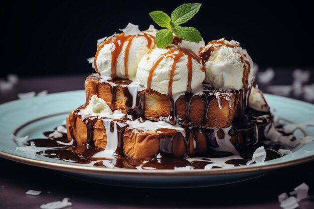 brindisi con gelato alla vaniglia