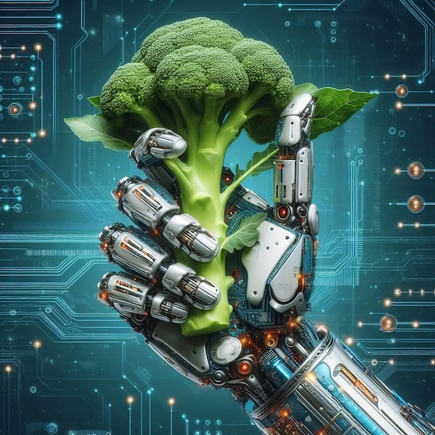 broccoli a mano di robot