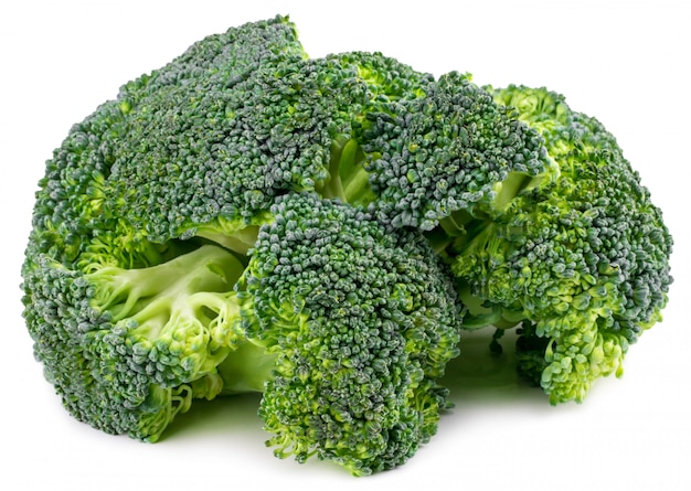 Broccoli freschi isolati. Con tracciato di ritaglio