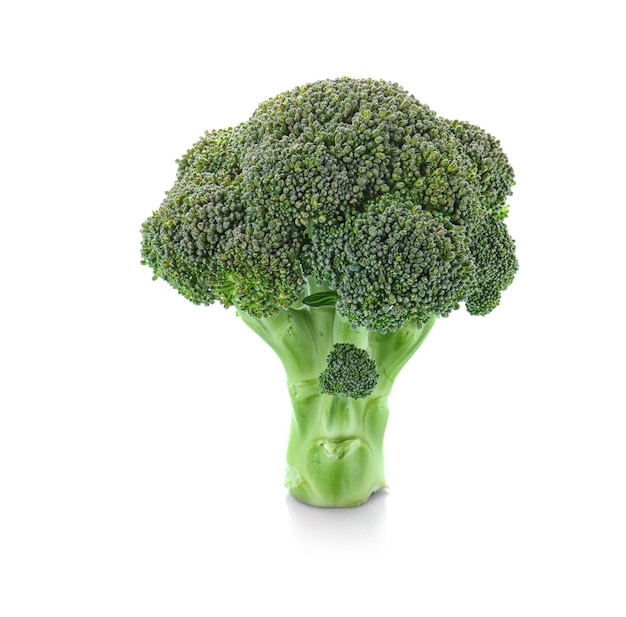 Broccoli freschi isolati su bianco