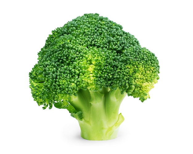 Broccoli freschi isolati su sfondo bianco