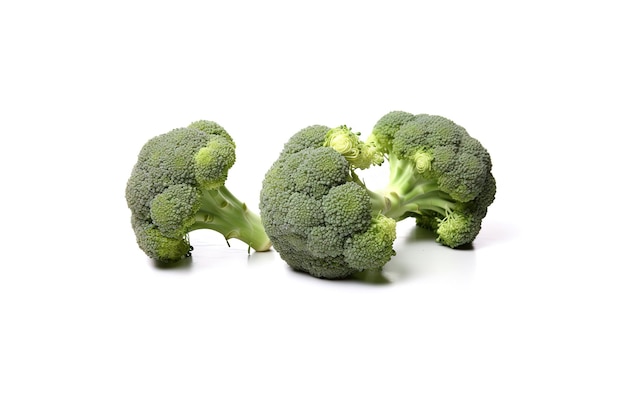 Broccoli freschi isolati su sfondo bianco