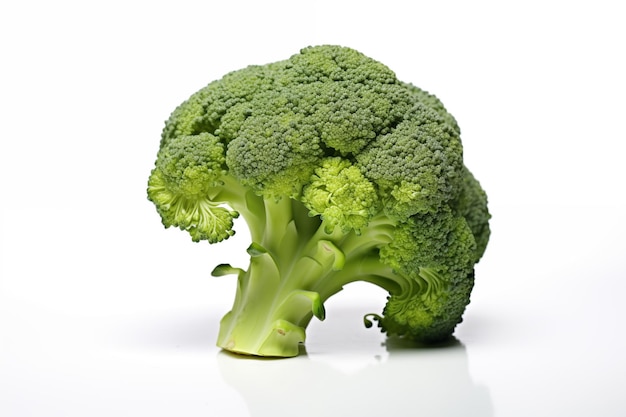 broccoli freschi su uno sfondo bianco isolato