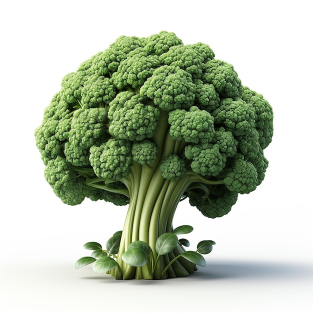 broccoli isolati su sfondo bianco