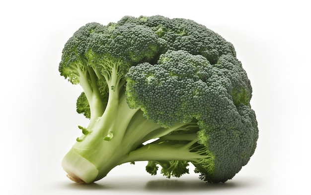 Broccoli verdi per alimenti dietetici su sfondo bianco