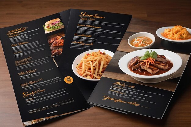 Brochure del menu del ristorante