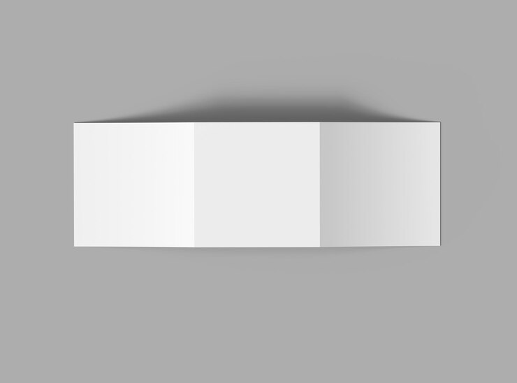 Foto brochure zfold quadrata vuota rendering 3d per presentare il tuo design