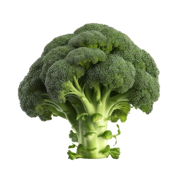 Brocoli trasparente sfondo isolato AI