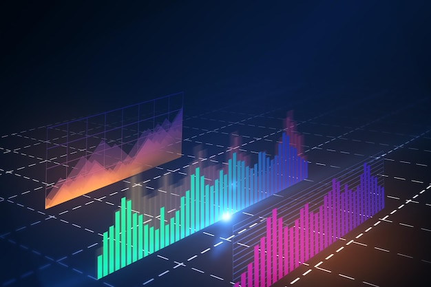 Broker di investimento e concetto di infografo