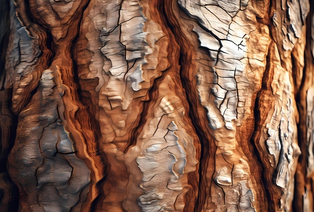 Brown albero di legno La superficie ondulata