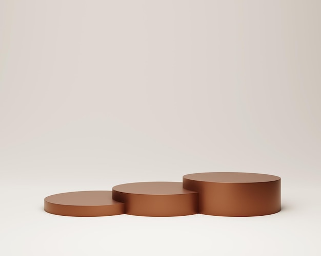 brown podium with brown background for product design display