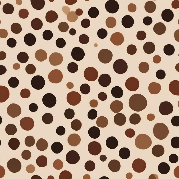 Brown scribble polka dot pattern senza cuciture punti carini su sfondo beige stampa ripetuta