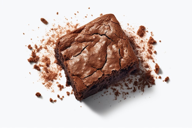 Brownie al cioccolato isolato su strati alfa png