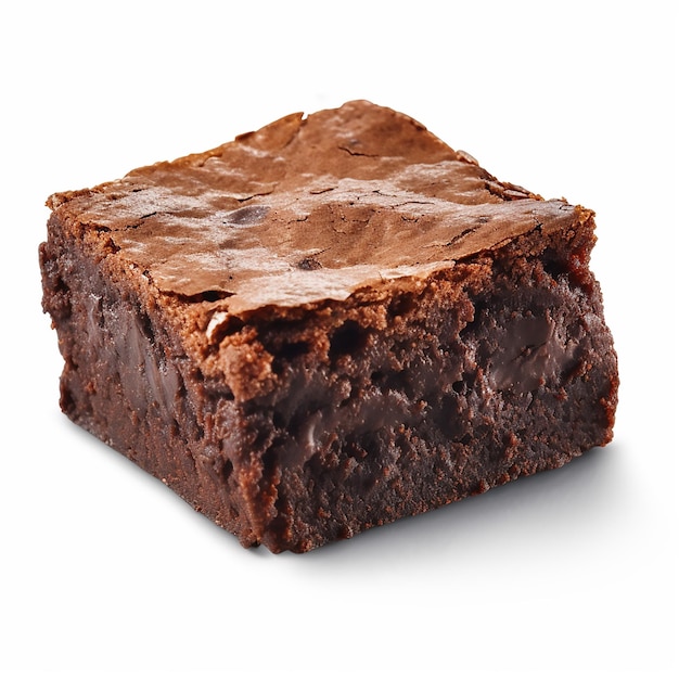 Brownie su sfondo bianco