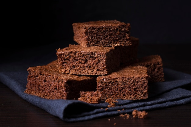 Brownies al cioccolato delizioso primo piano