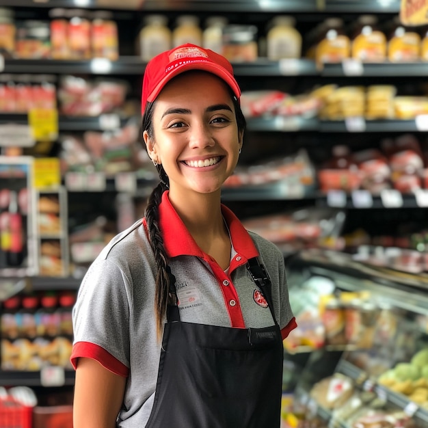 brunetta ragazza brasiliana sorridendo con i capelli neri corti lavorando in un giuramento un paio di