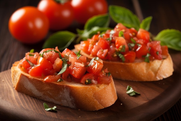 Bruschetta al pomodoro antipasto Genera Ai