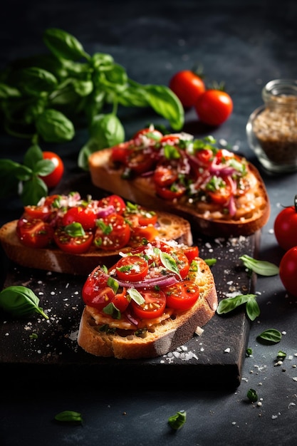 Bruschetta vegana gustosa