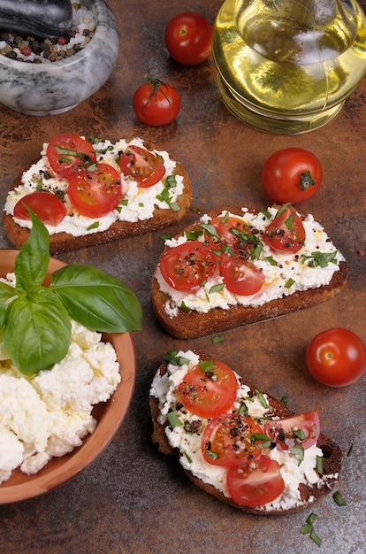 Bruschette con Ricotta