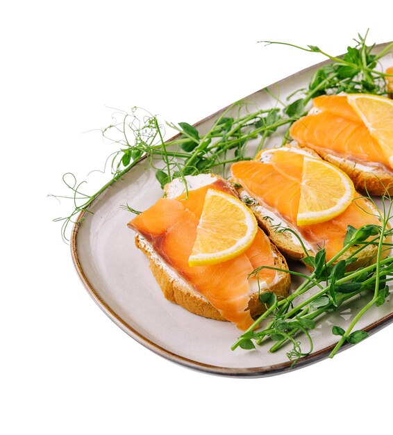 Bruschette con salmone e crema di formaggio