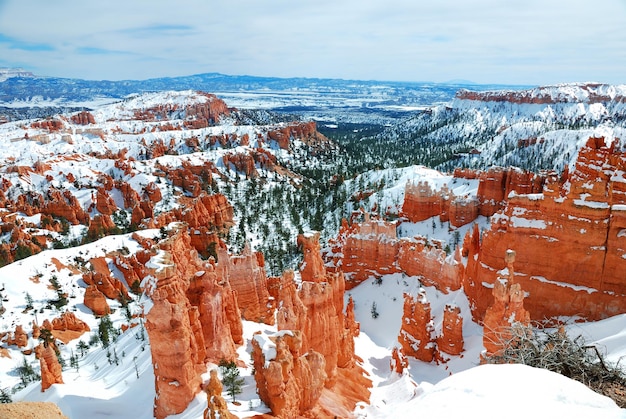 Bryce Canyon con neve in inverno