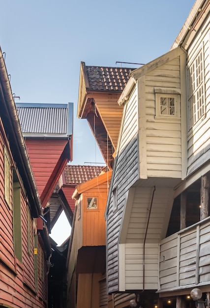 Bryggen negozi a Bergen in Norvegia