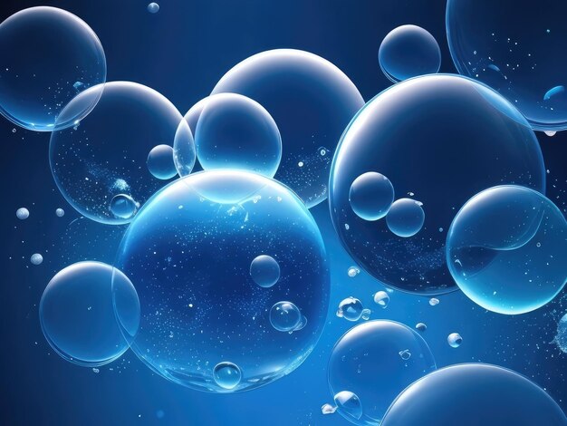 Bubble blu come sfondo estratto