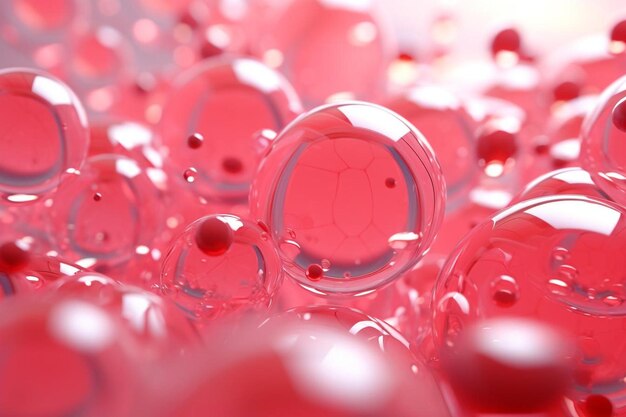 Bubble e gocce rosa cristalline