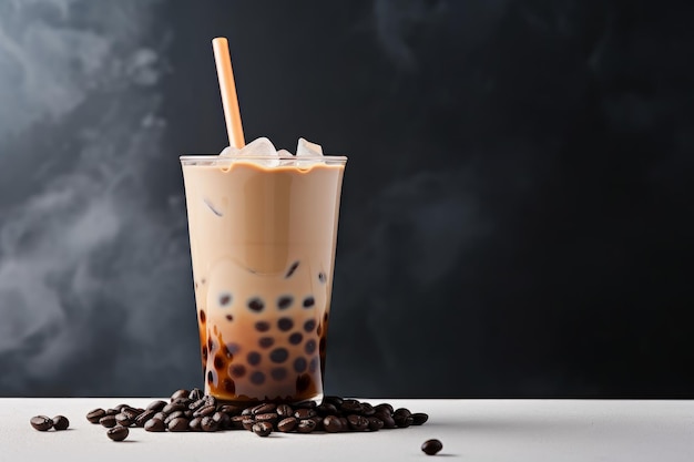 Bubble tea tapioca fresca cocktail di zucchero Generate Ai