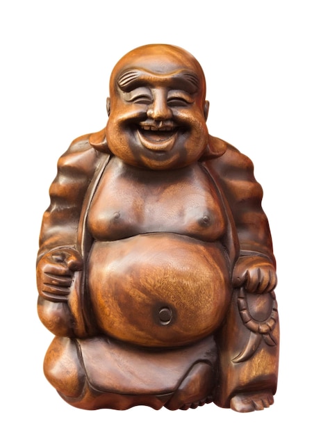 Buddha felice in legno