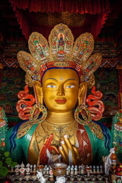 Buddha Maitreya in Thiksey Gompa