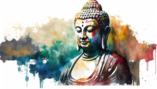 Buddha purnima o illustrazione del giorno vesak Ai generativo