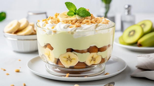 Budino di avocado e banane