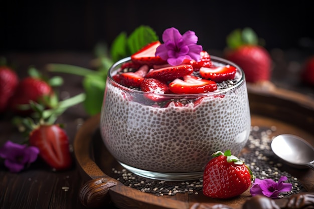 Budino di semi di Chia Snack salutari Ricette Alimentari