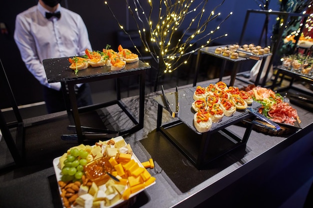 Buffet durante un evento aziendale