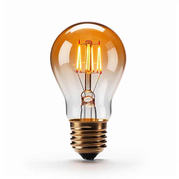 Bulbo di lampada isolato su sfondo bianco
