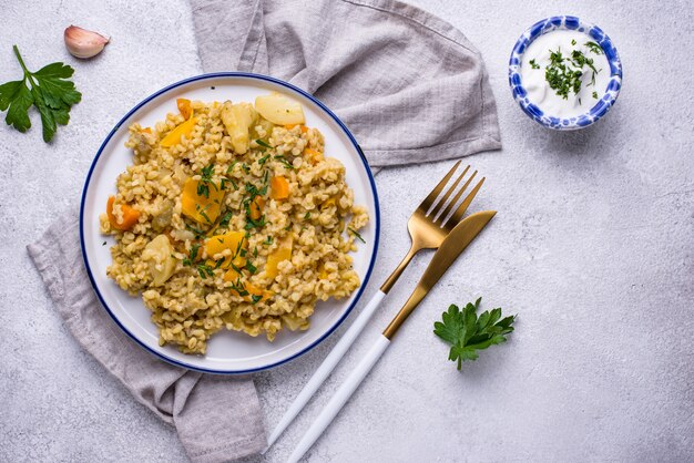 Bulgur sano in umido con verdure