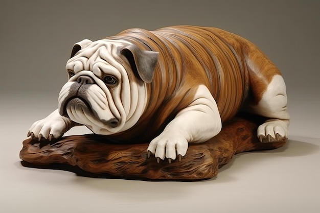 Bulldog cane illustrazione creativa ai generativa