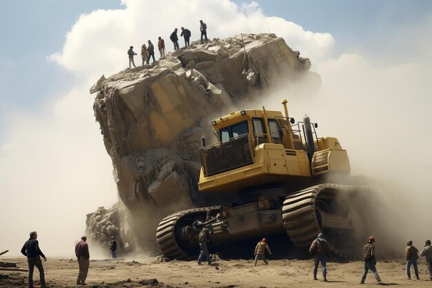 Bulldozer che solleva oggetti pesanti Miglior fotografia di Bulldozer