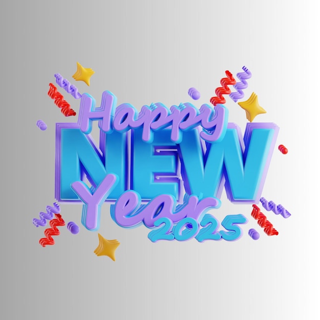 Buon anno 2025 sfondo trasparente design festivo per le celebrazioni