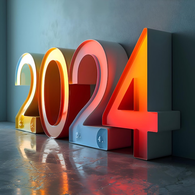 Buon anno nuovo 2024 generato da Ai