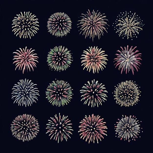 Buon anno nuovo fuochi d'artificio confetti immagini di sfondo collezioni di carte da parati carine ai generate