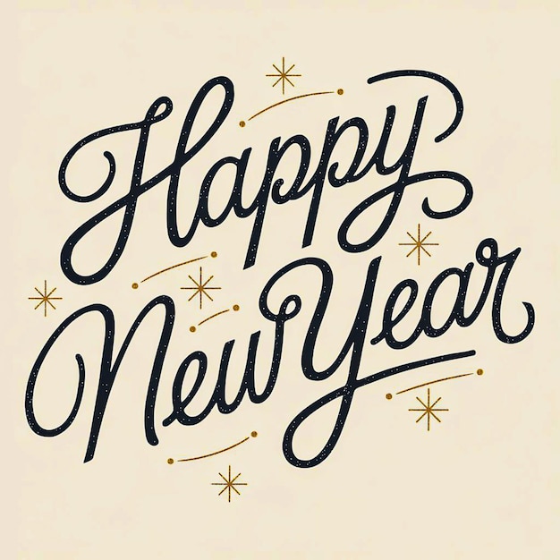 Buon anno tipografia colorata sfondo