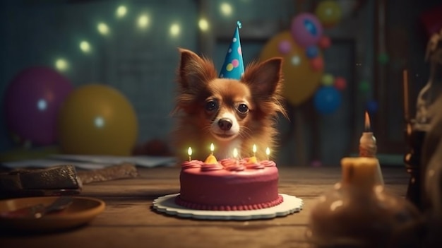 Buon compleanno cane Generativo Ai