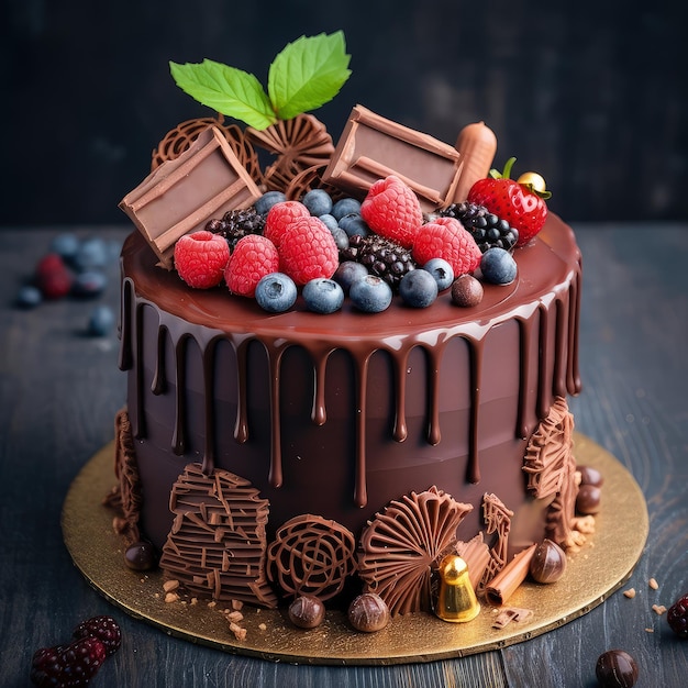 Buon compleanno torta di cioccolato