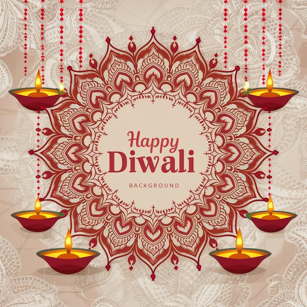 Buon Diwali decorato con lo sfondo
