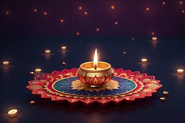 Buon Diwali Diya Generative Ai