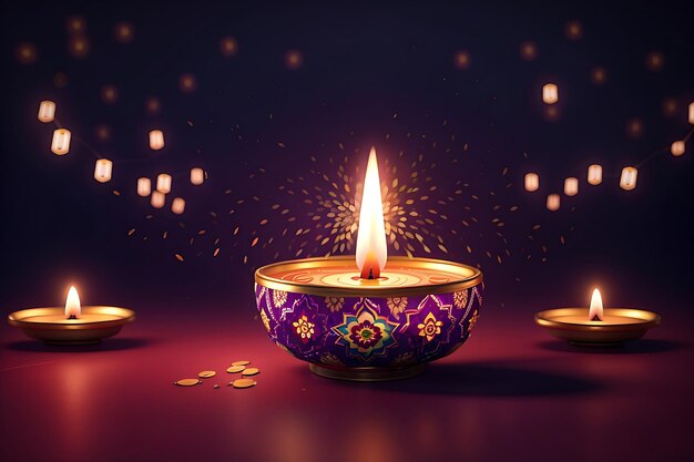 Buon Diwali Diya Generative Ai